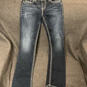 Silver Jeans Women's Dark Indigo Straight Leg Jeans
